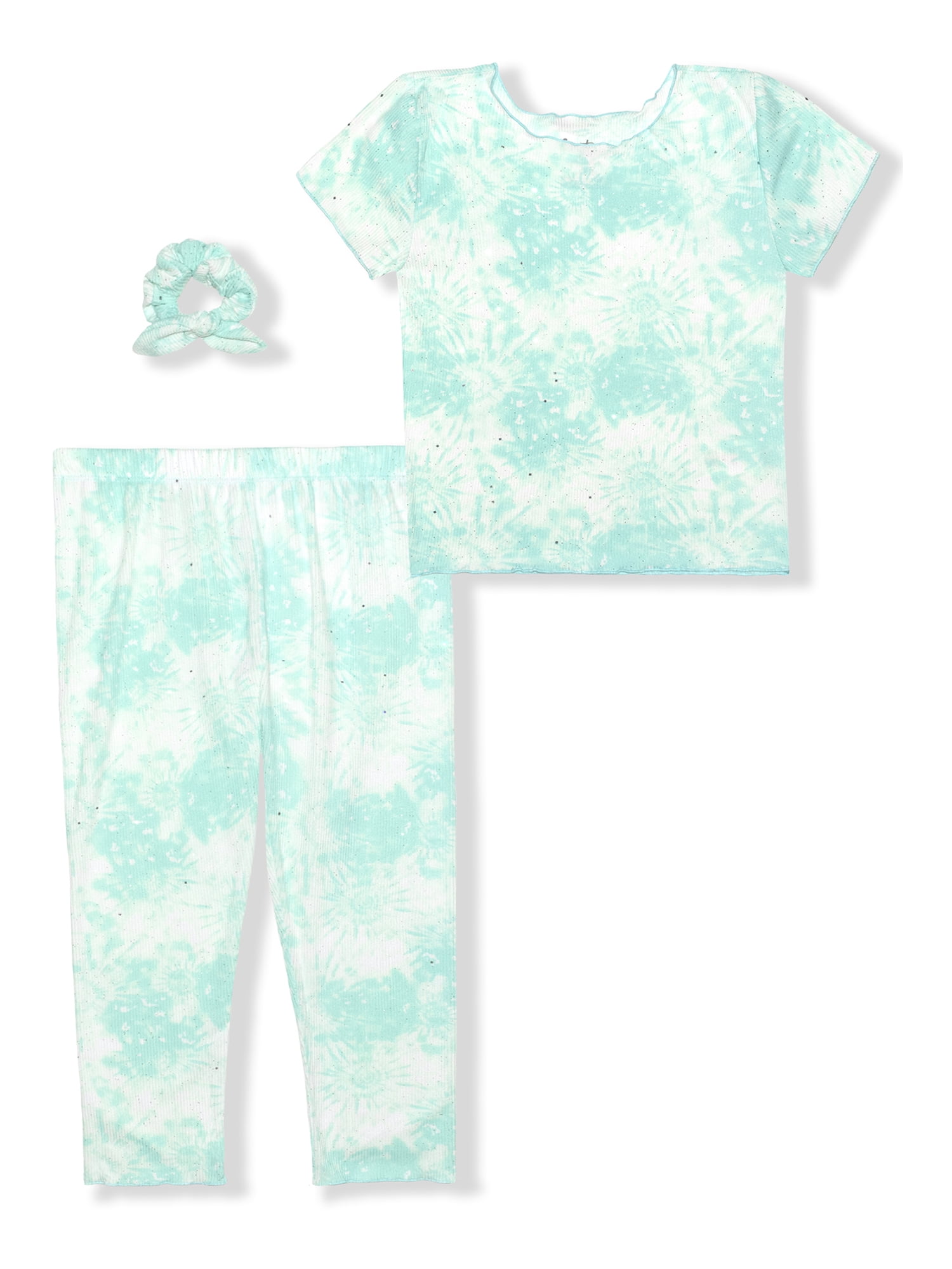 Young Hearts Toddler Girl RIB GLITTER SPRAY PJ SET(Size 2T-4T)