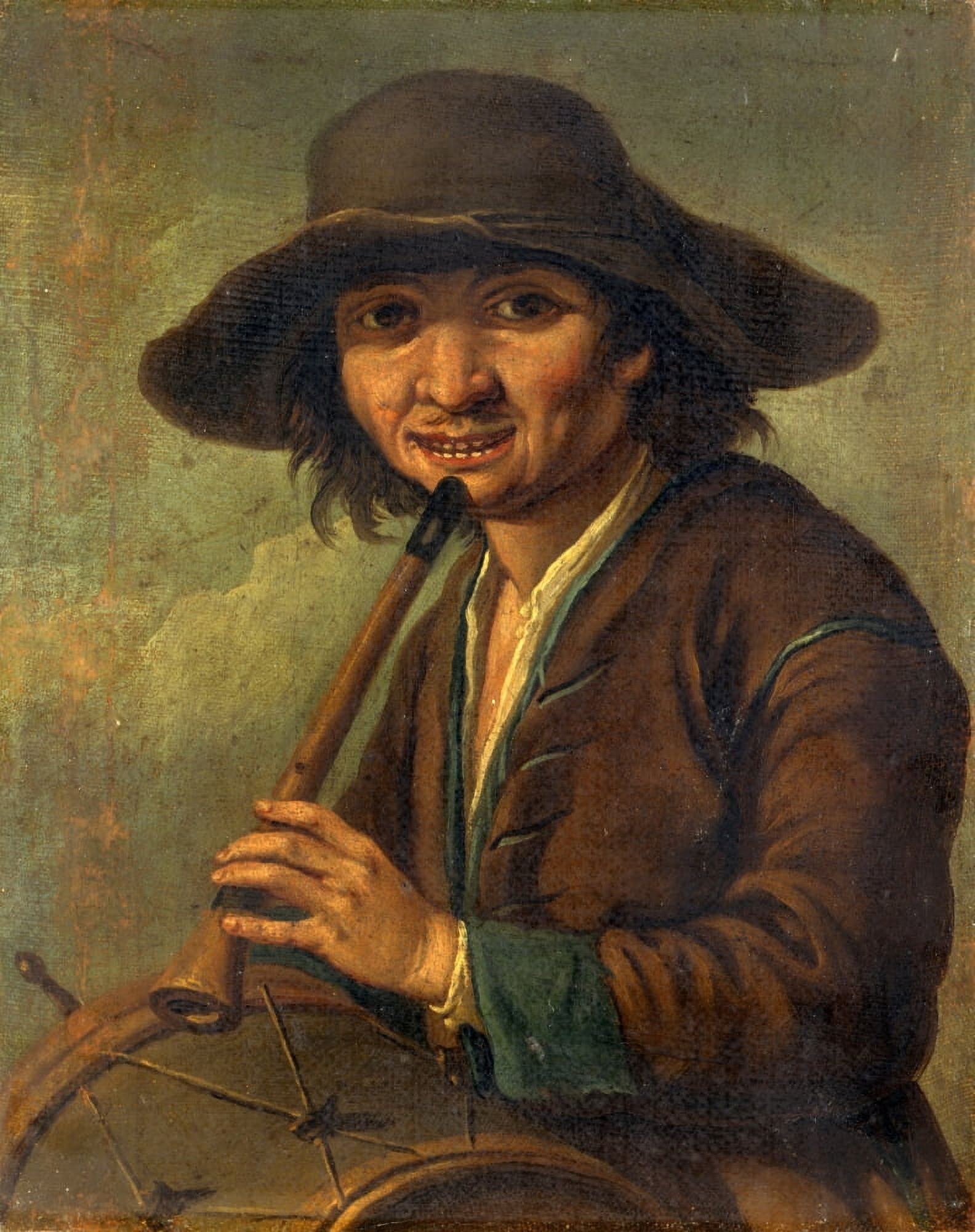 Young Herder With Fife And Drum Canvas Art - (18 x 24)