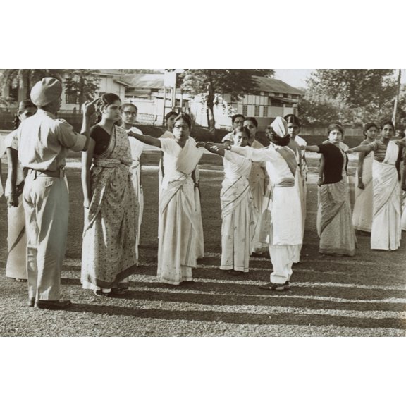Young Indian Women In Military Training In The Province Of Assam During The Short Sino-Indian War (