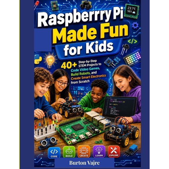 The Young Innovator Tech Raspberry Pi Made Fun for Kids: 40+ Step-by-Step STEM Projects to Code Video Games, Build Robots, and Create Smart Elect, (Paperback)
