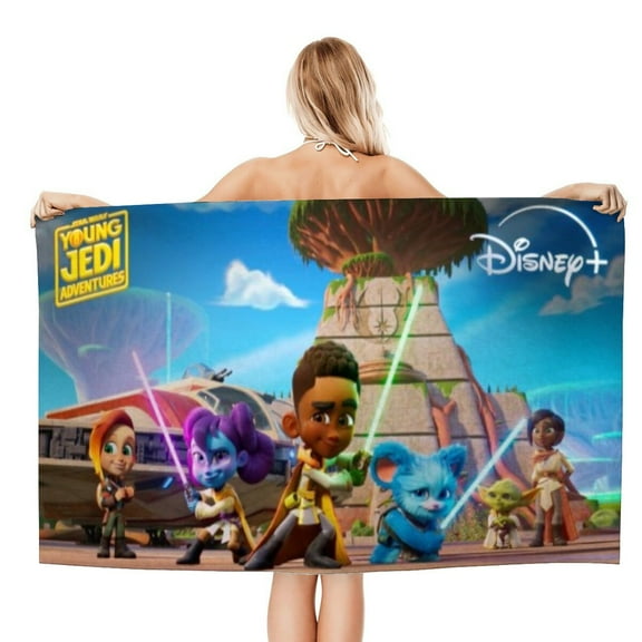 Young Jedi Adventures Gifts Beach Towel for Women Girl Birthday Inspired Fan Bath Outdoor Music Lover