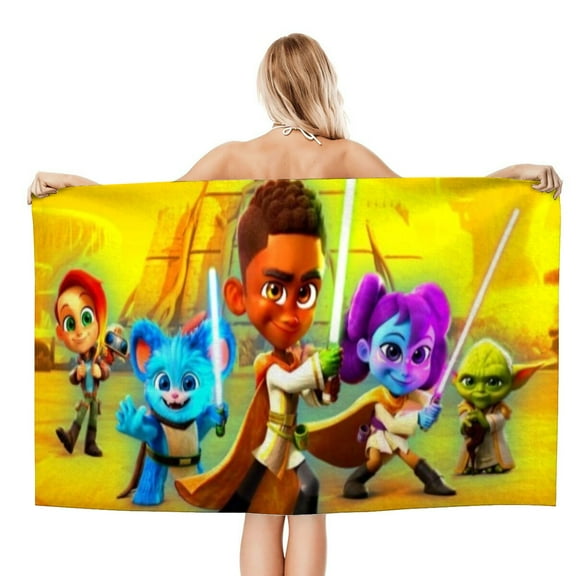 Young Jedi Adventures Gifts Beach Towel for Women Girl Birthday Inspired Fan Bath Outdoor Music Lover