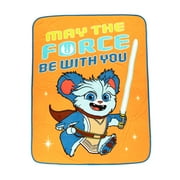 Young Jedi Adventures Kids Throw, 46 x 60, Microfiber, Yellow, Star Wars