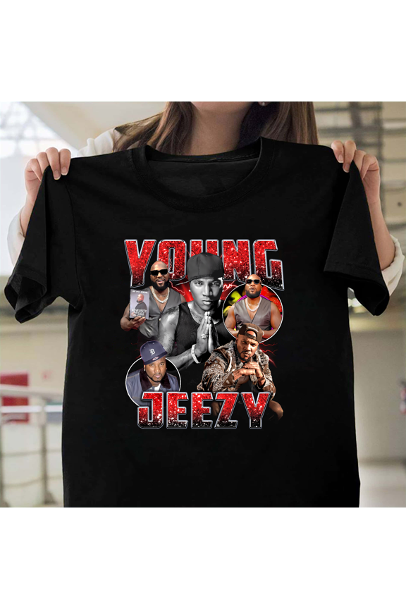 Young Jeezy One Cien Thug Motivation 101 Rapper Hip Hop Legend Vintage Art V1130823 Unisex T-Shirt, Size Up to 5XL