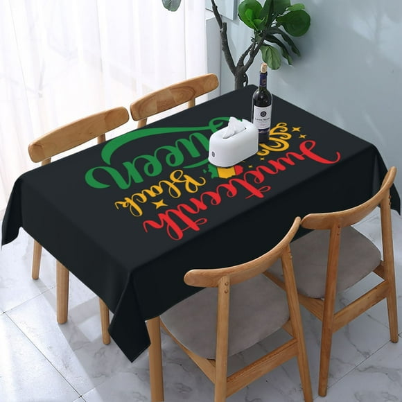 Young King African American 1865 Jun-ete-enth Tablecloth 54 X72 Inches Rectangle Table Cloth Cover Holiday Party Supplies For Picnic Dinner Decor