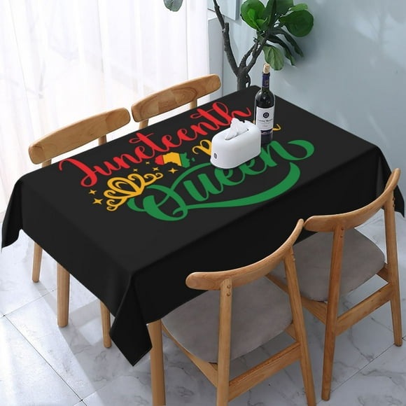 Young King African American 1865 Jun-ete-enth Tablecloth 54 X72 Inches Rectangle Table Cloth Cover Holiday Party Supplies For Picnic Dinner Decor