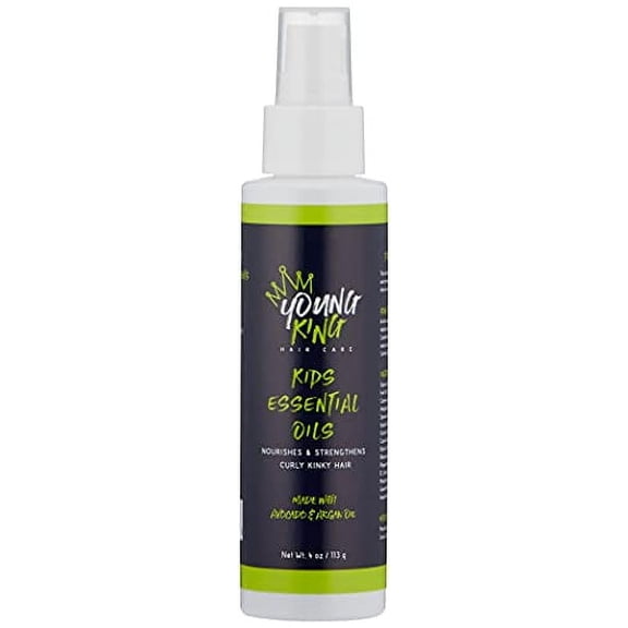Young King Hair Care Kids Essential Oils For Boys | Nourish and Strengthen Natural Curls | Plant-Based and Harm-Free | 4 oz