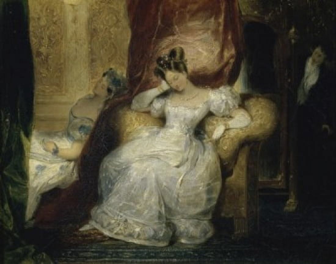 Young Ladies Seated (Jeunes Femmes Assises) 1827 Eugene Deveria (1805-1865French) Oil on canvas Musee du Louvre Paris Canvas Art - Eugene Deveria (24 x 36)