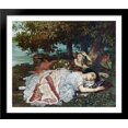 thumbnail image 1 of Young Ladies on the Banks of the Seine (Summer) 32x28 Large Black Wood Framed Print Art by Gustave Courbet, 1 of 2