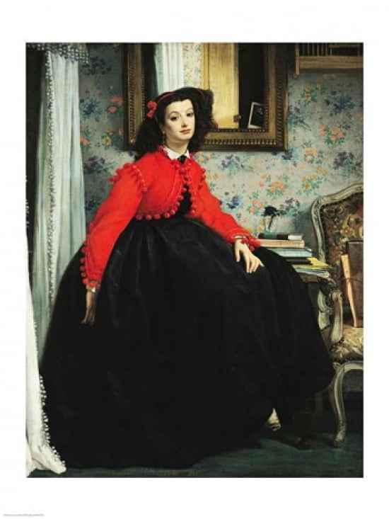 Young Lady in a Red Jacket Canvas Art - James Jacques Joseph Tissot (18 x 24)
