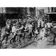 thumbnail image 1 of Young Male Rioters Charging A Strike-Breaking Horse-Drawn Car History (24 x 18), 1 of 2