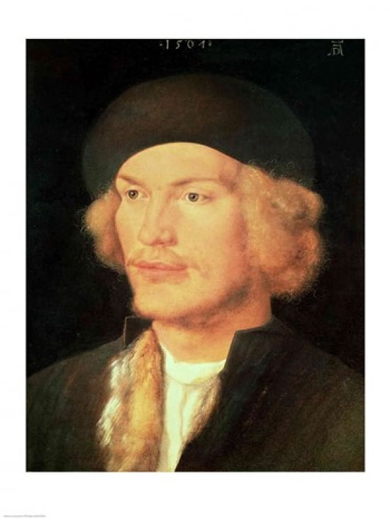 Young Man 1507 Canvas Art - Albrecht Durer (18 x 24)