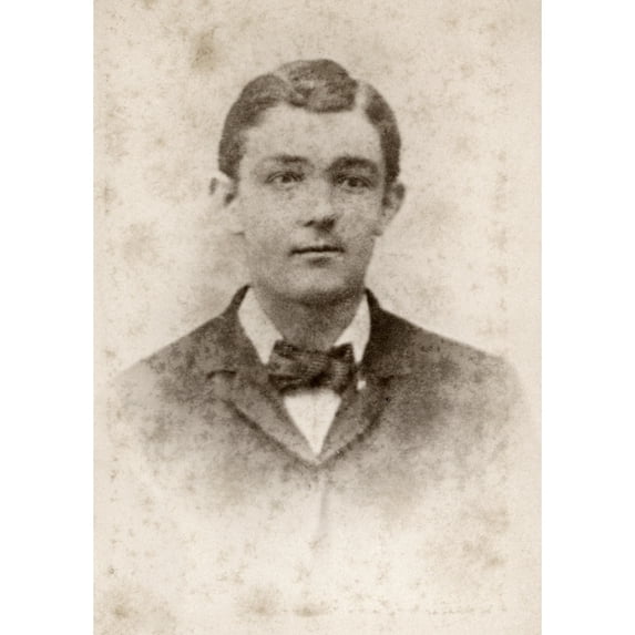 Young Man C1880. Nportrait Of A Young Man. Carte De Visite From A Photography Studio In Chicago Illinois C1880. Print