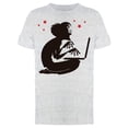 thumbnail image 1 of Young Man In Front Of A Laptop  T-Shirt Men -Image by Shutterstock, Male Small, 1 of 2