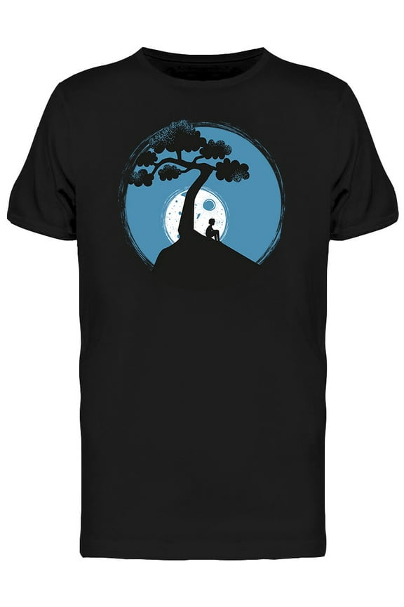 Young Man Sitting On The Hill T-Shirt Men -Image by Shutterstock, Male 3X-Large