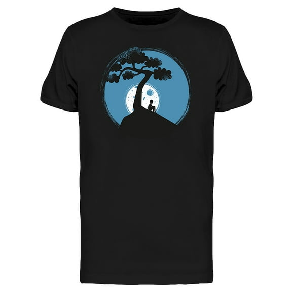 Young Man Sitting On The Hill T-Shirt Men -Image by Shutterstock, Male XX-Large