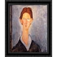 thumbnail image 1 of Young Man (Student) 20x24 Black Ornate Wood Framed Canvas Art by Modigliani, Amedeo, 1 of 2