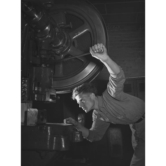 Young Man Training For War Work At A High School In Knoxville History (24 x 36)