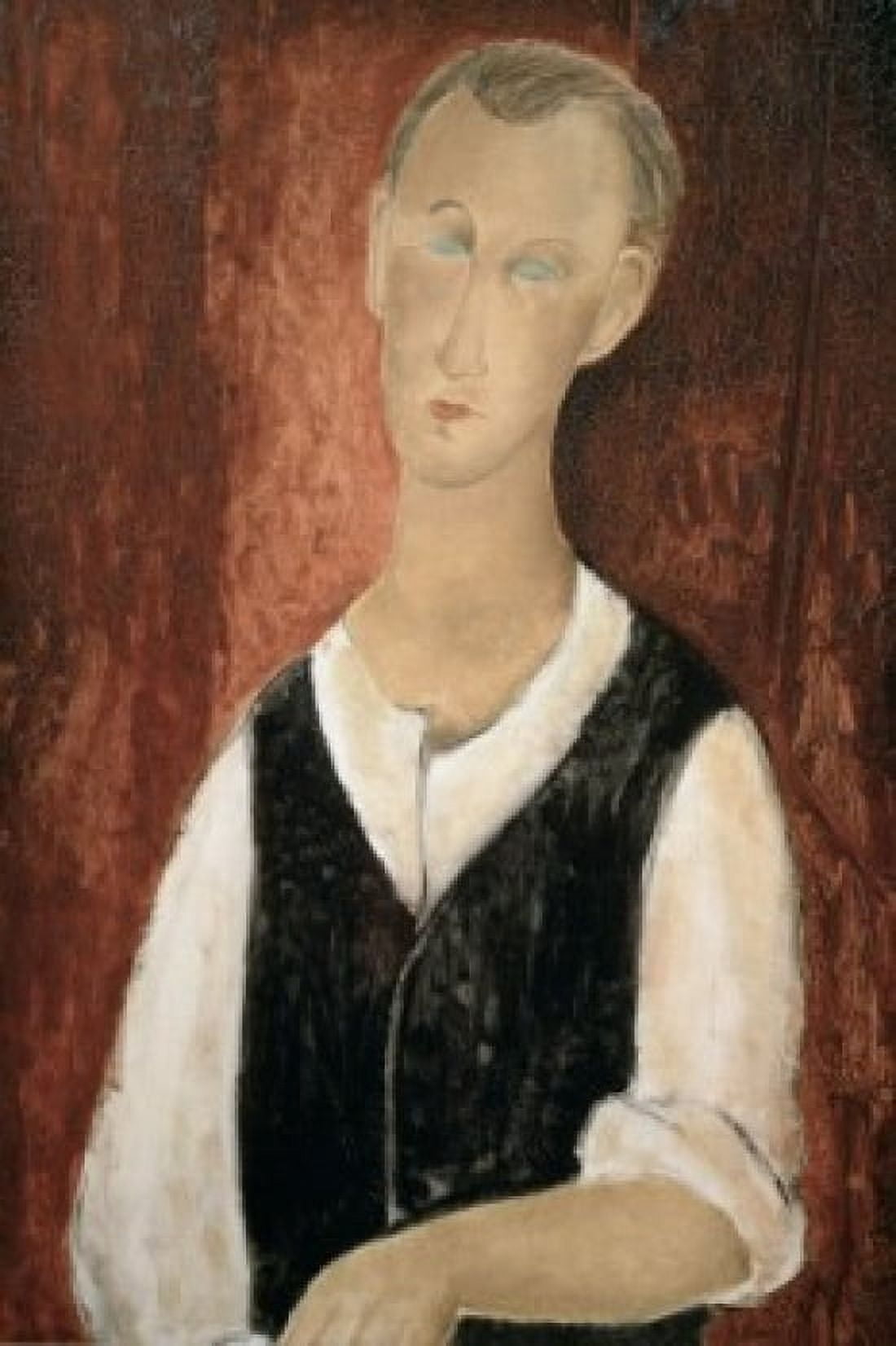Young Man with a Black Vest 1912 Amedeo Modigliani (1884-1920Italian) Bridgestone Museum of Art Tokyo Canvas Art - Amedeo Modigliani (18 x 24)