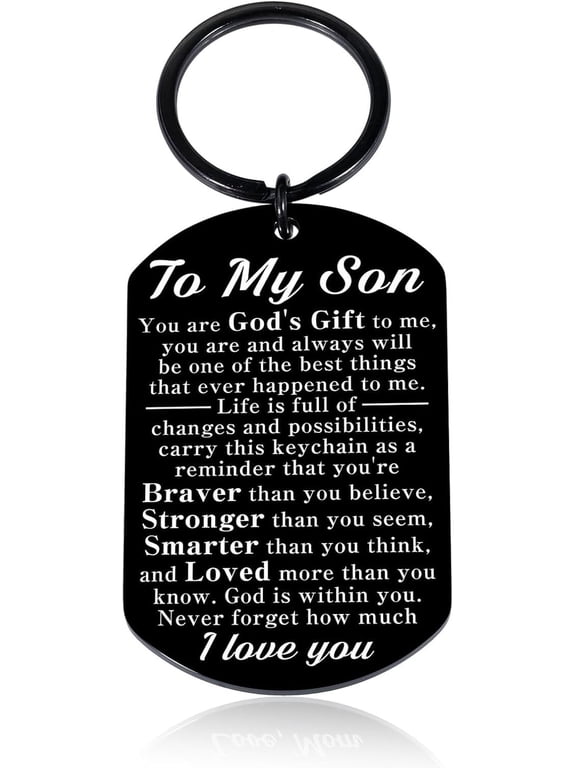 Young Men Gifts Age 20s Son Gifts from Mom To My Son Keychain Valentines Gifts for Young Men Birthday Gifts for Adult Son Grown Son Christmas Gift Ideas for Stepson Gifts for 19 Year Old Boy