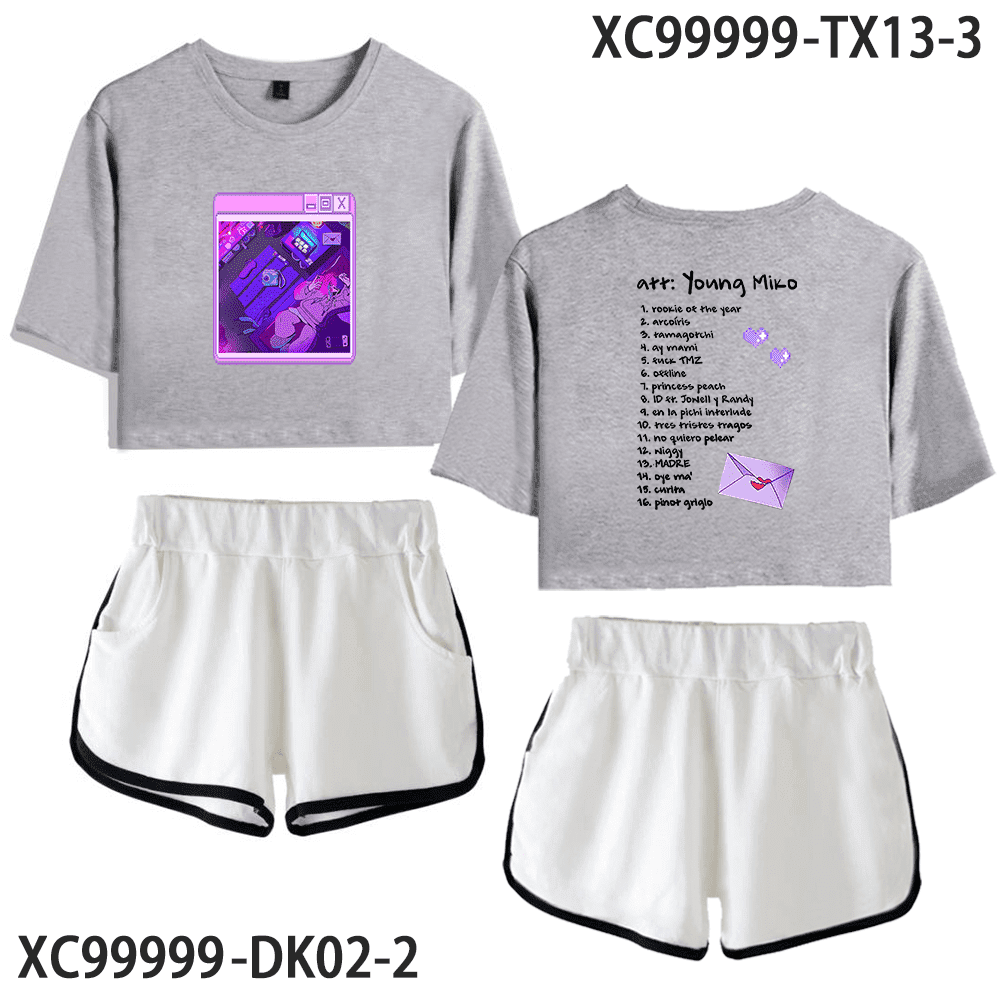 Young Miko Merch Att. New Album Cover Crop Top T-shirt With Shorts T ...