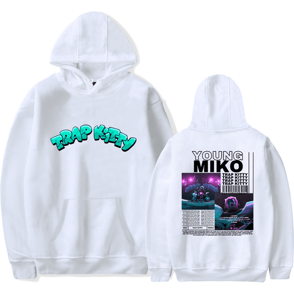 Young Miko Merch Hoodies Trap Kitty Vintage 90s Hoodie Fashion Rapper Cool Unisex Men Women Pullover Sweatshirt Long Sleeve Top Streetshirt