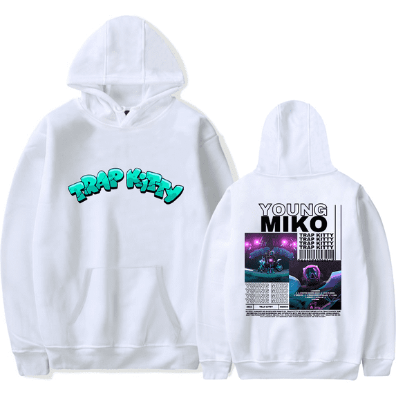 Young Miko Merch Hoodies Trap Kitty Vintage 90s Hoodie Fashion Rapper Cool Unisex Men Women Pullover Sweatshirt Long Sleeve Top Streetshirt