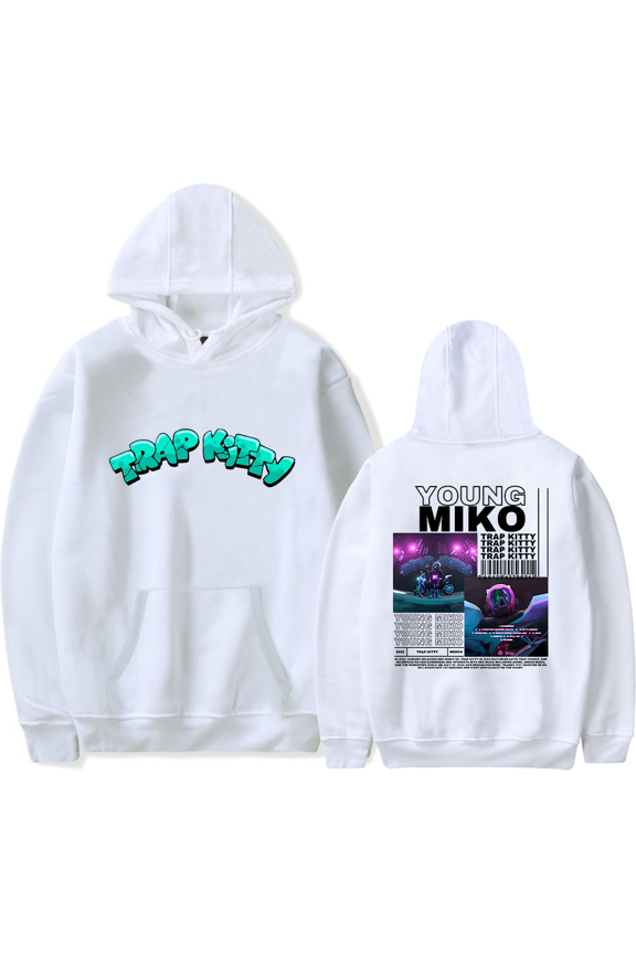 Young Miko Merch Hoodies Trap Kitty Vintage 90s Hoodie Fashion Rapper Cool Unisex Men Women Pullover Sweatshirt Long Sleeve Top Streetshirt
