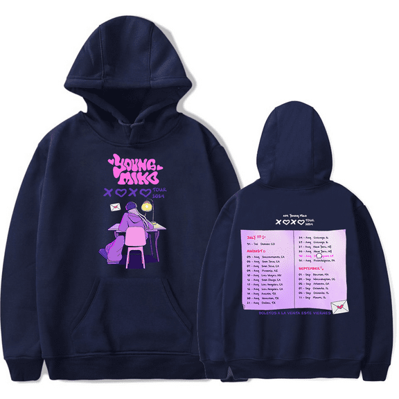 Young Miko Merch Hoodies Xoxo Tour 2024 Hoodie Fashion Rapper Cool Unisex Men Women Pullover Sweatshirt Long Sleeve Top Streetshirt