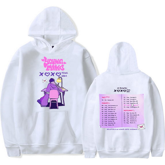 Young Miko Merch Hoodies Xoxo Tour 2024 Hoodie Fashion Rapper Cool Unisex Men Women Pullover Sweatshirt Long Sleeve Top Streetshirt
