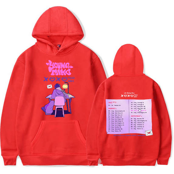Young Miko Merch Hoodies Xoxo Tour 2024 Hoodie Fashion Rapper Cool Unisex Men Women Pullover Sweatshirt Long Sleeve Top Streetshirt
