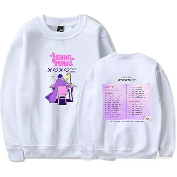 Young Miko Merch Long-sleeved Fun Trendy Pullovers Men And Women Casual Sweatshirts Street Wear
