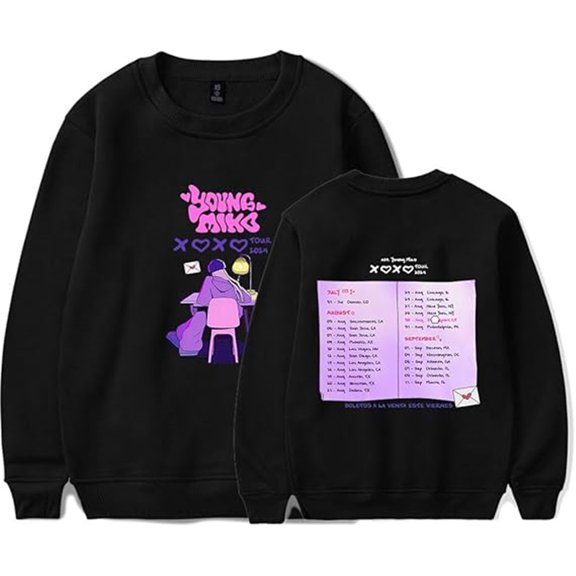 Young Miko Merch Long-sleeved Fun Trendy Pullovers Men And Women Casual Sweatshirts Street Wear