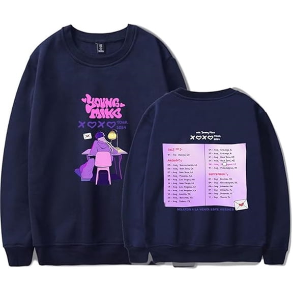 Young Miko Merch Long-sleeved Fun Trendy Pullovers Men And Women Casual Sweatshirts Street Wear