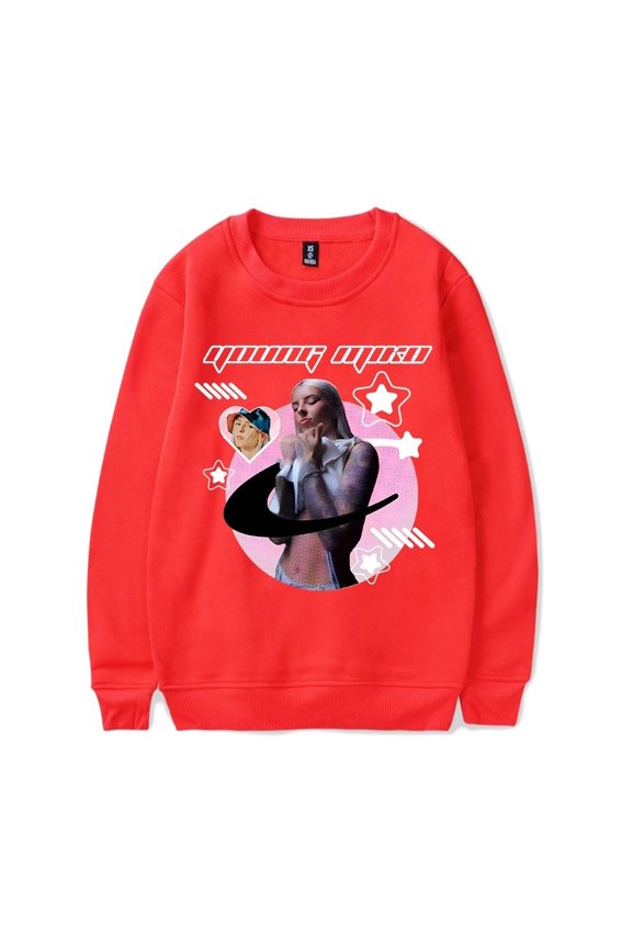 Young Miko Merch Sweatshirt Hoodies Men Women Long Sleeve Rapper Sweatshirt Crewneck Streetwear Pullover