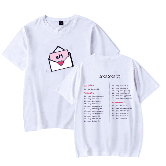 Young Miko Merch T-Shirt XOXO Tour 2024 T Shirt Att Album For Fan Cut Logo Tee Unisex Casual Short Sleeve Tees Top