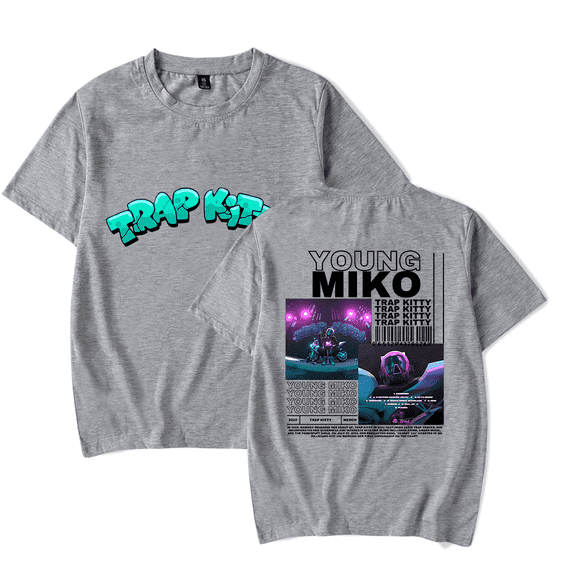 Young Miko Merch Trap Kitty Vintage 90s T-Shirt Men Women Fashion t shirt Men Women Rapper Cool Summer Short Sleeve Shirt Casual Streetwear Top Tee