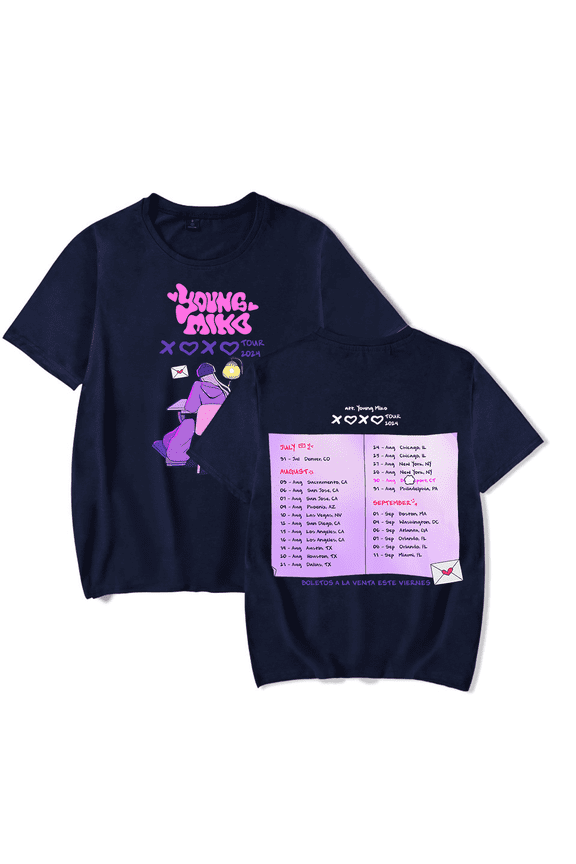Young Miko Merch Xoxo Tour 2024 T-Shirt Men Women Fashion t shirt Men Women Rapper Cool Summer Short Sleeve Shirt Casual Streetwear Top Tee