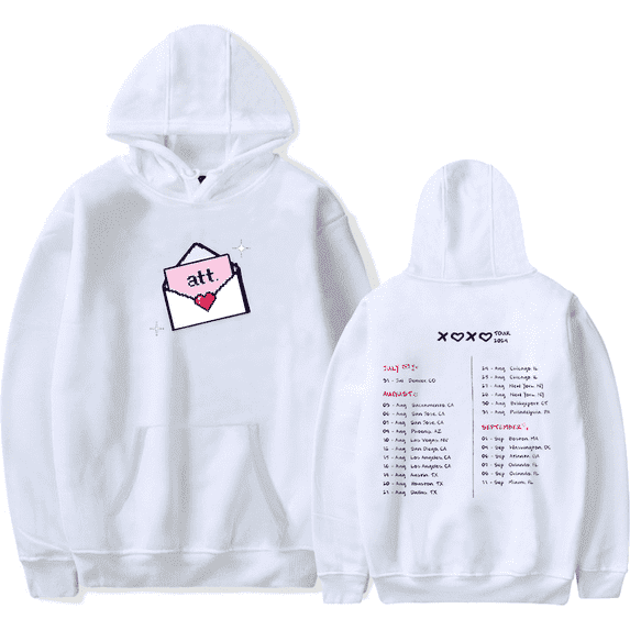 Young Miko XOXO Tour Att Album Merch Hoodie - Unisex Cotton Long Sleeve Pullover, Hooded Casual Streetwear Sweatshirt for Fans,L,3