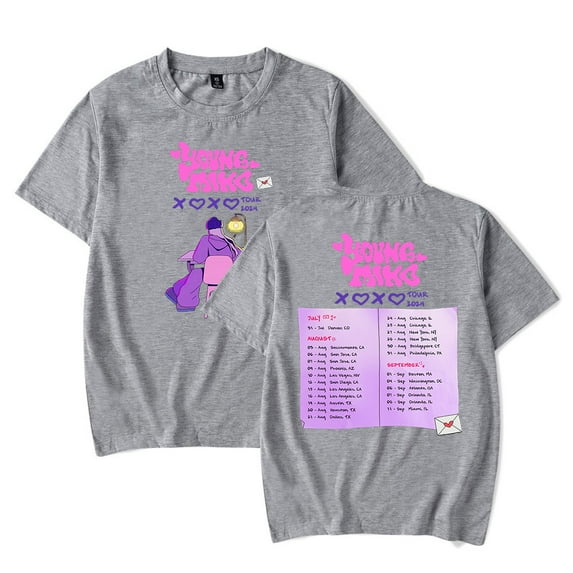 Young Miko XOXO Tour T-Shirt Merch Rapper Hiphop Women/Men Unisex Summer O-neck Short Sleeve Tshirt Streetwear