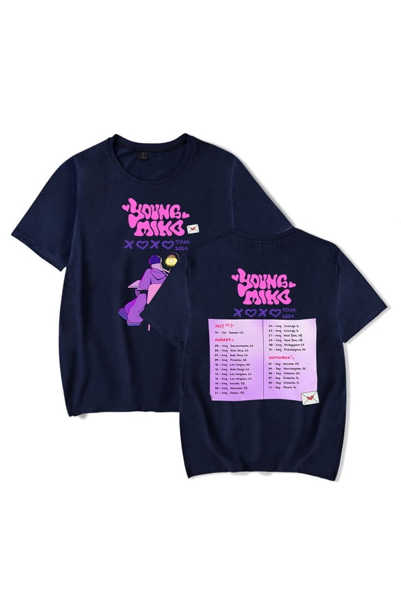 Young Miko XOXO Tour T-Shirt Merch Rapper Hiphop Women/Men Unisex Summer O-neck Short Sleeve Tshirt Streetwear