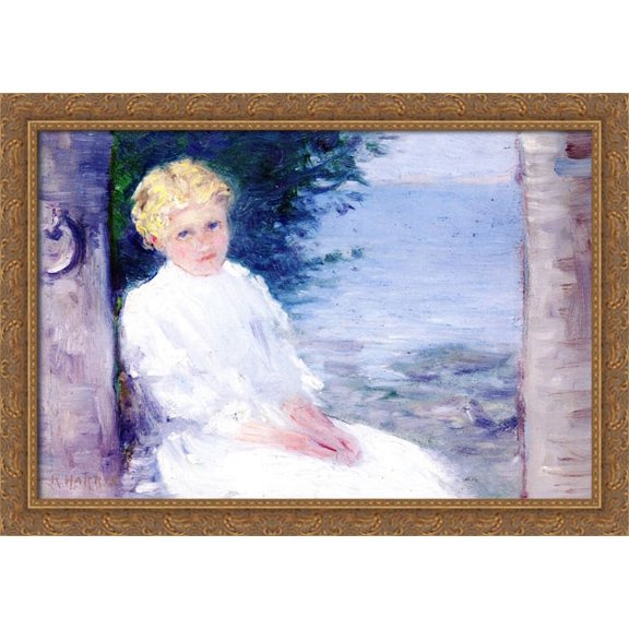 Young Miss Canada 38x28 Large Gold Ornate Wood Framed Canvas Art by Robert Harris