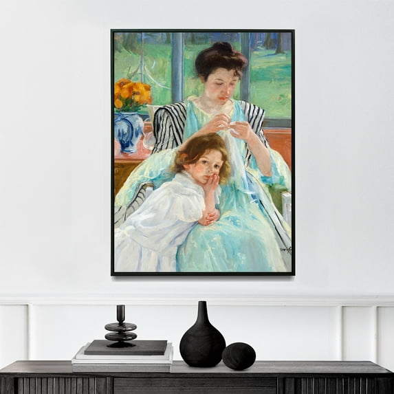 Young Mother Sewing - 1900 | Mary Cassatt | Premium Fine Art Print | 19th Century American | Impressionism | Portrait