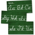 thumbnail image 1 of Young N Refined Cursive Alphabet Bulletin Board Decorations, Glossy Paper, Green, 1 of 3