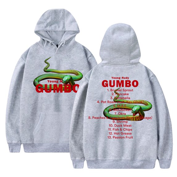 Young Nudy Album GUMBO Hoodie Rapper HipHop Hoodies Women Men Long Sleeve Pullover