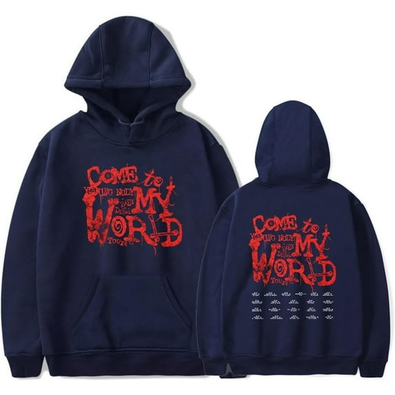 Young Nudy Come to My World Tour 2025 Merch Hoodie Pockets Drawstring Unisex Hooded Sweatshirt Fashion Clothing