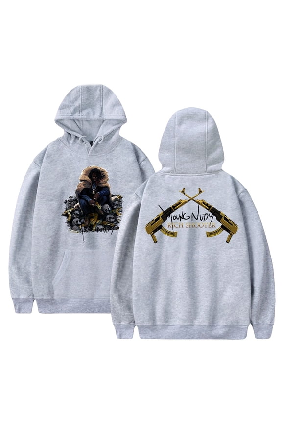 Young Nudy Hoodie Rapper HipHop Rich Shooter Hoodies Women Men Long Sleeve Pullover