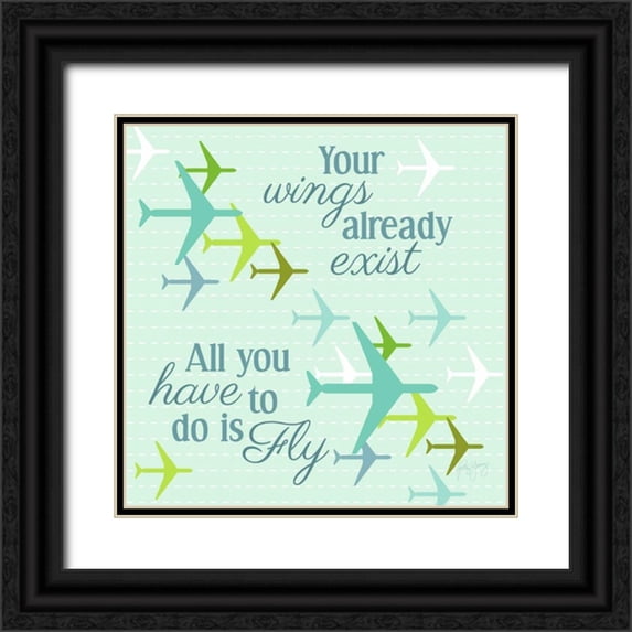 Young, Patty 15x15 Black Ornate Wood Framed with Double Matting Museum Art Print Titled - Fly I