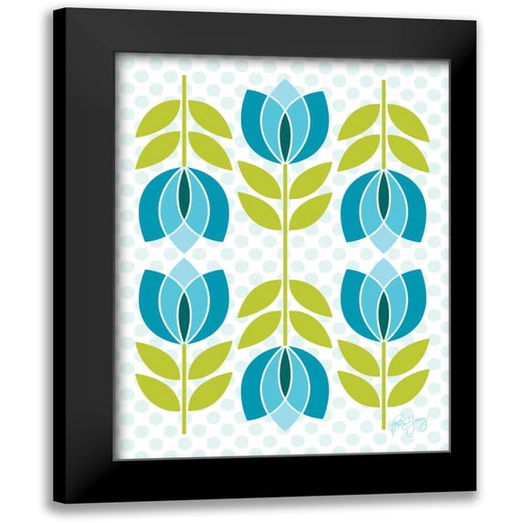 Young, Patty 15x18 Black Modern Framed Museum Art Print Titled - Mod Tulips IV