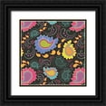 thumbnail image 1 of Young, Patty 26x26 Black Ornate Wood Framed with Double Matting Museum Art Print Titled - Playful Paisley II, 1 of 4